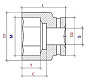 Головка ударная PNG-S56M150L