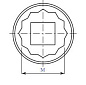 Головка ударная S16M2-1/16"DH