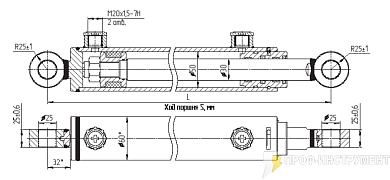 Гидроцилиндр МС50/30х320-3(4).11.3(555)