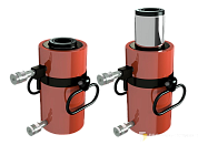 Домкрат гидравлический с полым штоком ДП30П100